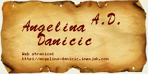 Angelina Daničić vizit kartica